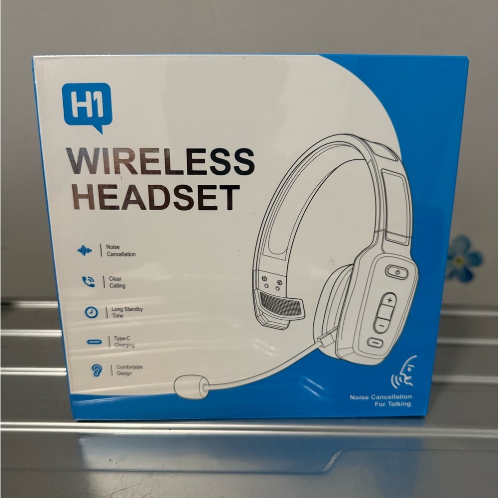 Bluetooth Headphones, 60H Noise Cancelling V5.2 Over-the-Head Wireless